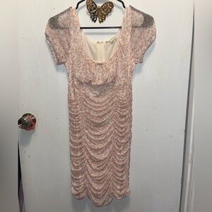 L.A. Hearts ruched pink mini dress